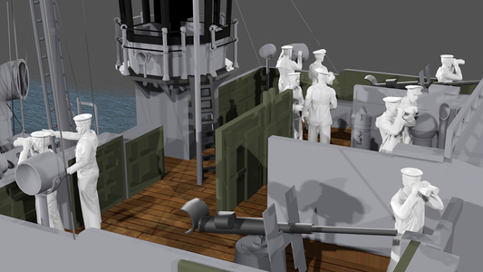 WWII Royal Navy - The Bridge - 10 Figure Set